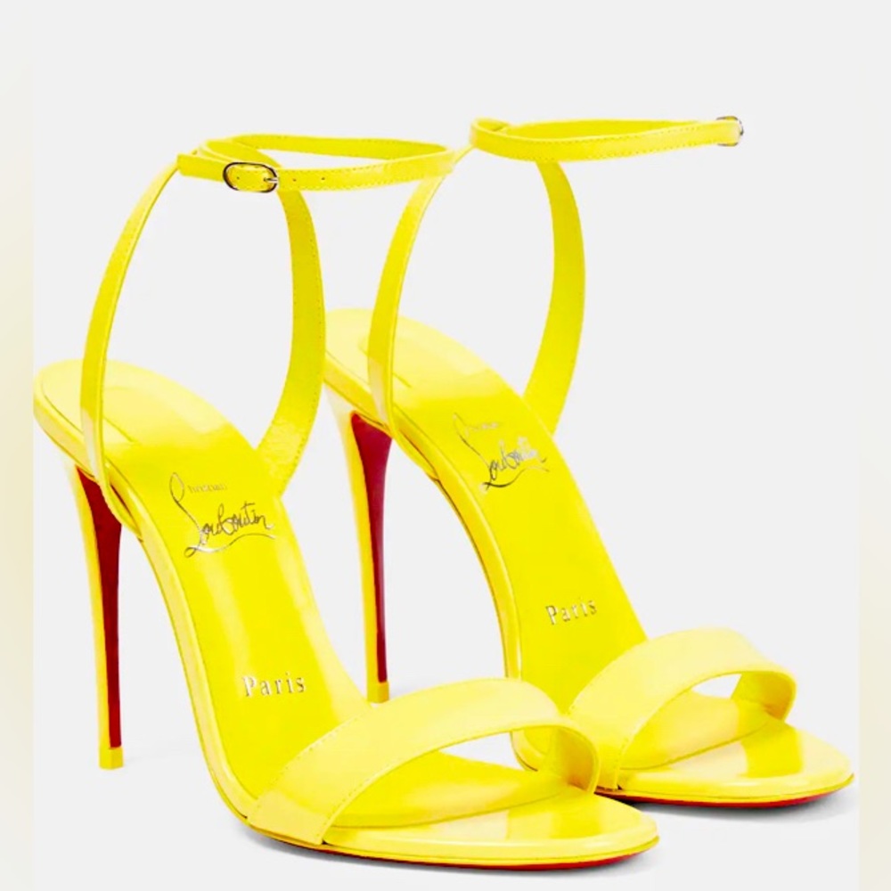 Christian Louboutin Loubigirl Piou Piou Yellow Sandle 36.5